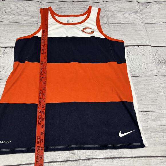 Nike Dri Fit Chicago Bears Mens Size Large Athletic Cut NFL Tank Top Shirt - Picture 6 of 11